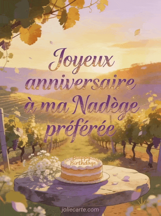 Joyeux anniversaire Nadège - Carte joyeux anniversaire nadege gratuite