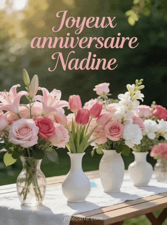 Joyeux anniversaire Nadine - Joyeux anniversaire nadine fleurs