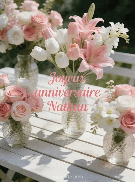 Joyeux anniversaire Nathan - Nathan fleurs