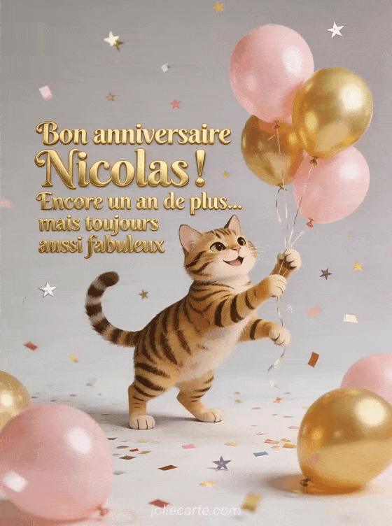 Joyeux anniversaire Nicolas - Bon anniversaire nicolas