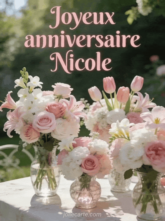 Joyeux anniversaire Nicole - Nicole fleurs