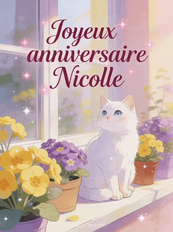 Joyeux anniversaire Nicolle - Joyeux anniversaire nicolle gif anime
