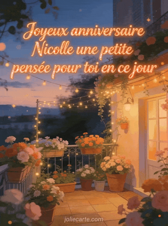 Joyeux anniversaire Nicolle - Carte joyeux anniversaire nicolle gratuite