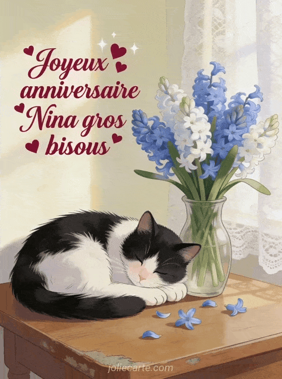 Joyeux anniversaire Nina - Joyeux anniversaire nina gros bisous
