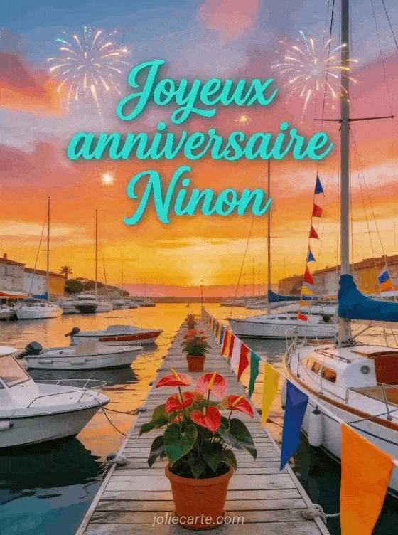 Joyeux anniversaire Ninon - Carte joyeux anniversaire ninon gratuite