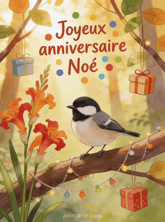 Joyeux anniversaire Noé - Carte joyeux anniversaire noe