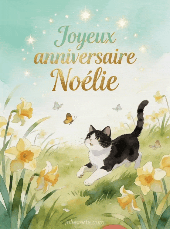 Joyeux anniversaire Noélie - Carte joyeux anniversaire noelie gratuite