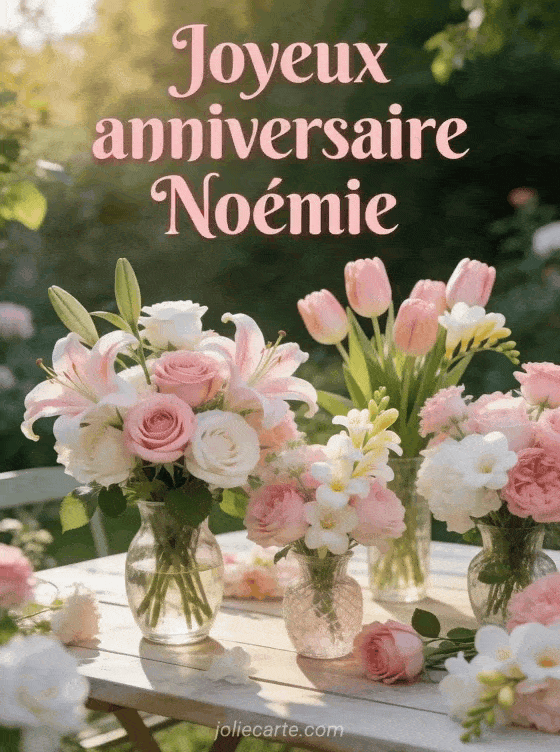 Joyeux anniversaire Noémie - Joyeux anniversaire noemie fleurs