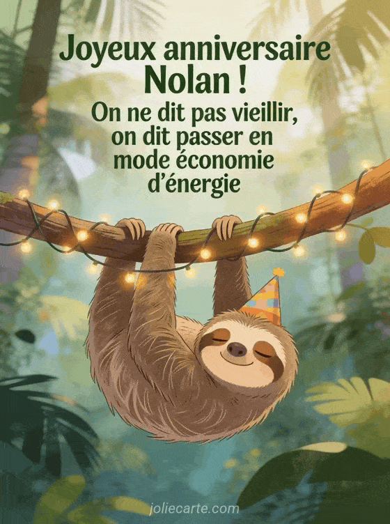 Joyeux anniversaire Nolan - Nolan humour