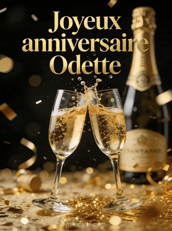 Joyeux anniversaire Odette - Odette champagne