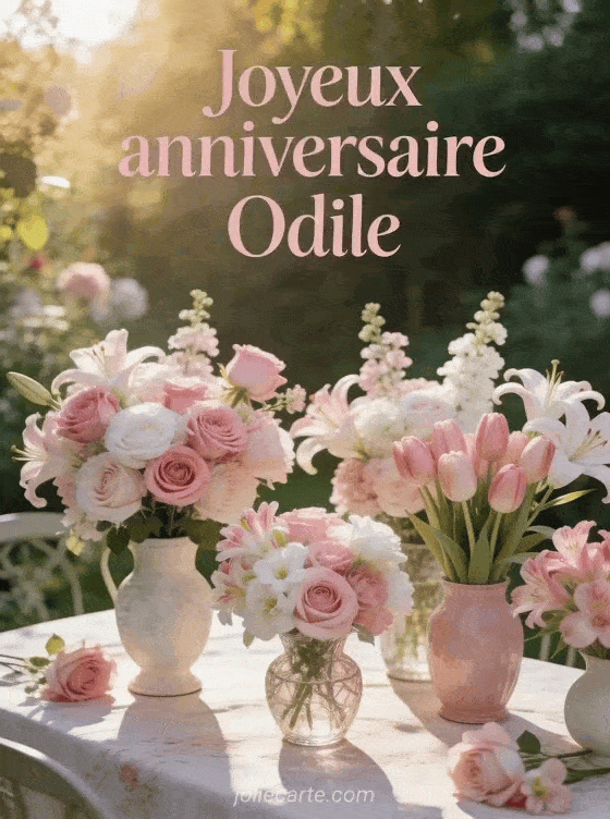 Joyeux anniversaire Odile - Joyeux anniversaire odile fleurs