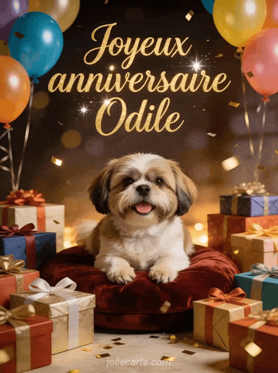 Joyeux anniversaire Odile - Joyeux anniversaire odile chien