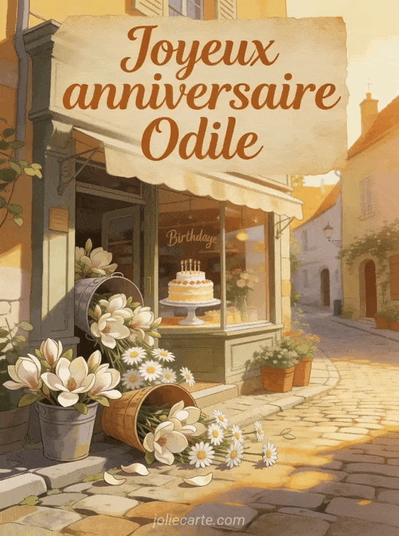 Joyeux anniversaire Odile - Carte joyeux anniversaire odile