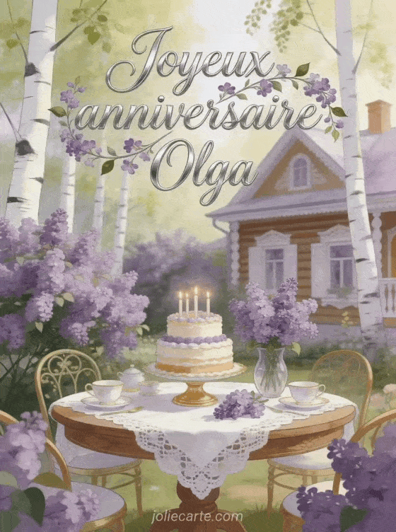 Joyeux anniversaire Olga - Carte joyeux anniversaire olga