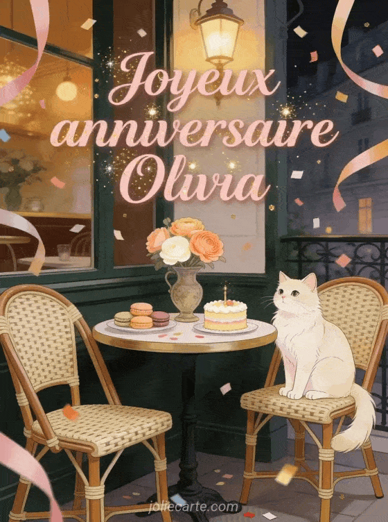 Joyeux anniversaire Olivia - Carte joyeux anniversaire olivia