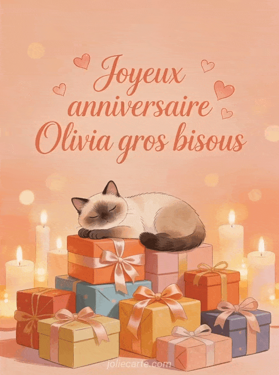Joyeux anniversaire Olivia - Joyeux anniversaire olivia gros bisous