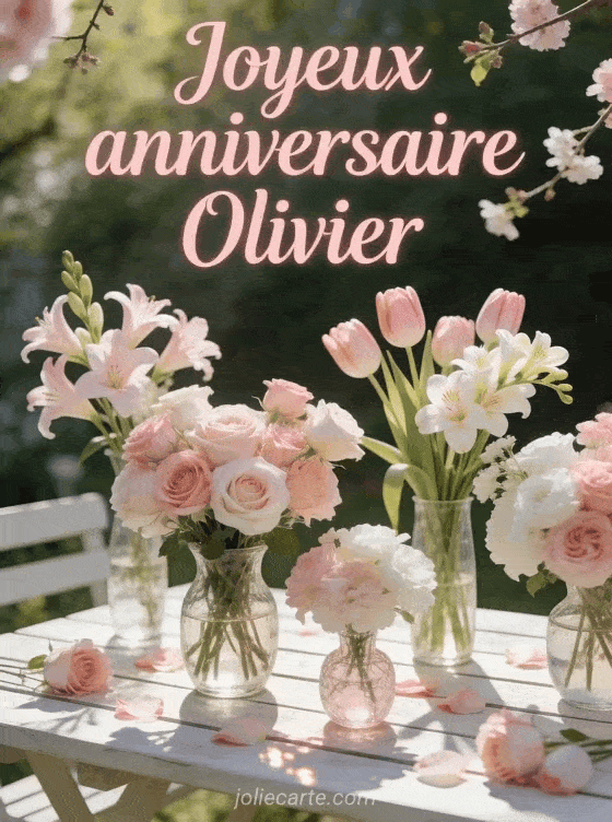 Joyeux anniversaire Olivier - Olivier fleurs