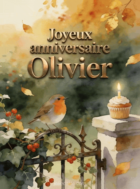 Joyeux anniversaire Olivier - Carte joyeux anniversaire olivier