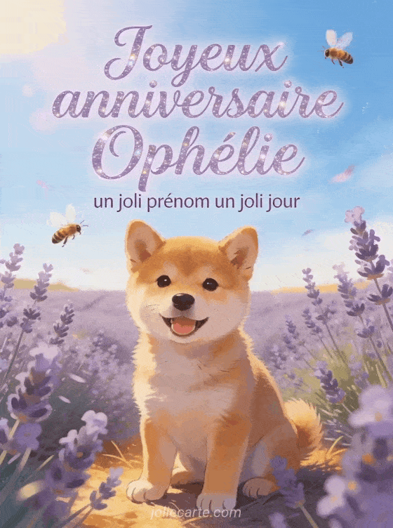 Joyeux anniversaire Ophélie - Carte joyeux anniversaire ophelie