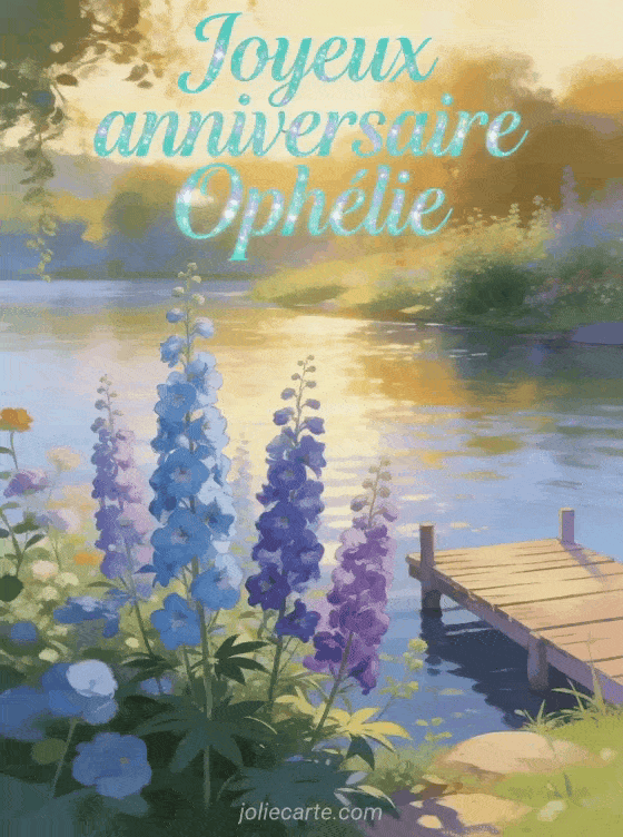 Joyeux anniversaire Ophélie - Carte joyeux anniversaire ophelie gratuite