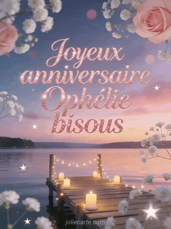 Joyeux anniversaire Ophélie - Joyeux anniversaire ophelie bisous
