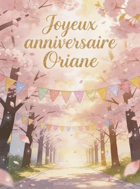 Joyeux anniversaire Oriane - Carte joyeux anniversaire oriane gratuite
