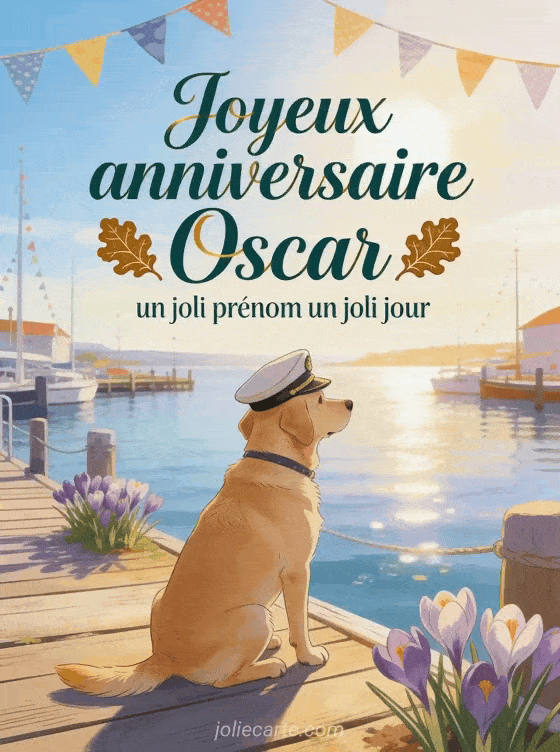 Joyeux anniversaire Oscar - Carte joyeux anniversaire oscar