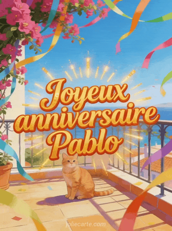 Joyeux anniversaire Pablo - Carte joyeux anniversaire pablo