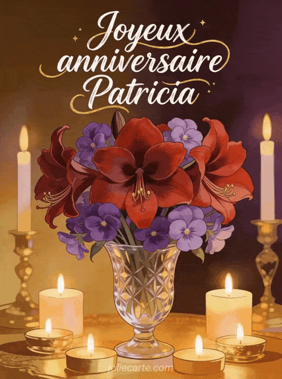 Joyeux Anniversaire Patricia Fleurs JolieCarte