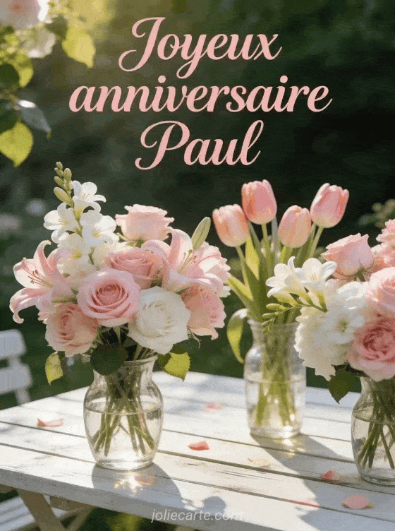 Joyeux anniversaire Paul - Paul fleurs