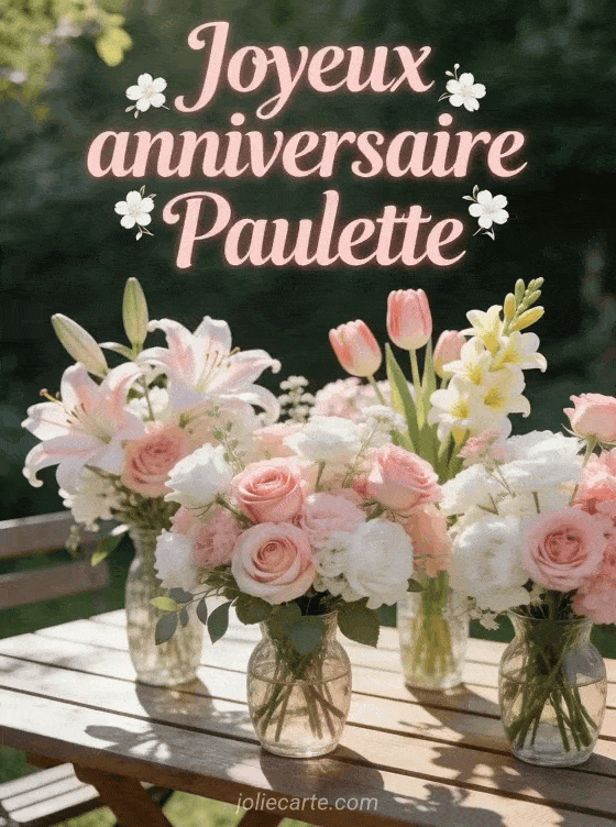Joyeux anniversaire Paulette - Paulette fleurs