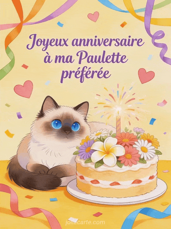 Joyeux anniversaire Paulette - Joyeux anniversaire paulette gif