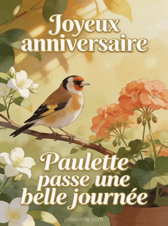 Joyeux anniversaire Paulette - Carte joyeux anniversaire paulette