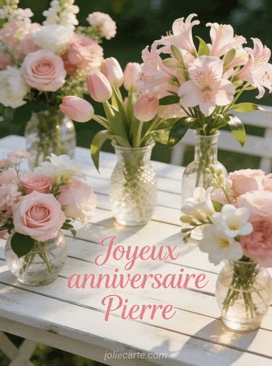 Joyeux anniversaire Pierre - Joyeux anniversaire pierre fleurs