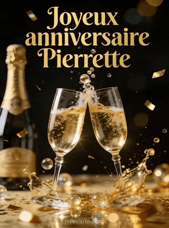 Joyeux anniversaire Pierrette - Pierrette champagne