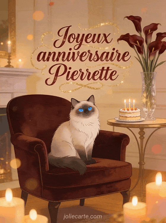 Joyeux anniversaire Pierrette - Joyeux anniversaire pierrette chat