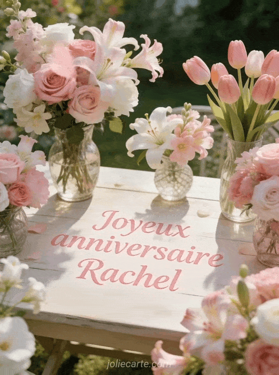 Joyeux anniversaire Rachel - Rachel fleurs