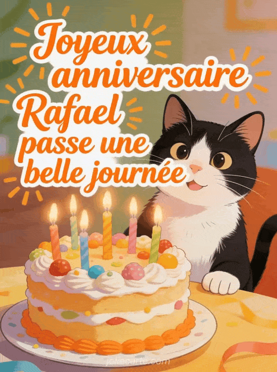 Joyeux anniversaire Rafael - Carte joyeux anniversaire rafael gratuite