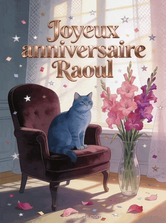 Joyeux anniversaire Raoul - Carte joyeux anniversaire raoul gratuite