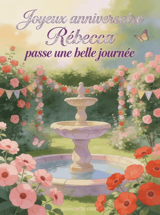 Joyeux anniversaire Rébecca - Carte joyeux anniversaire rebecca