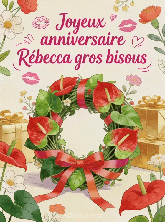 Joyeux anniversaire Rébecca - Joyeux anniversaire rebecca gros bisous