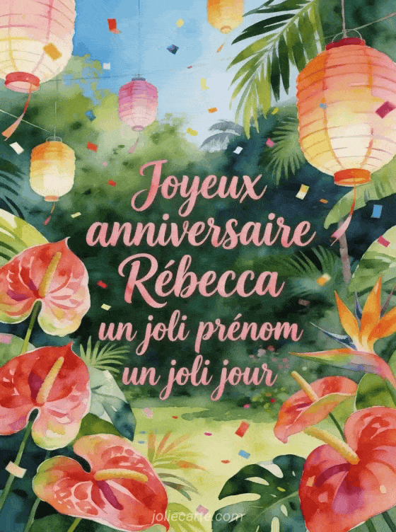 Joyeux anniversaire Rébecca - Joyeux anniversaire rebecca fleurs