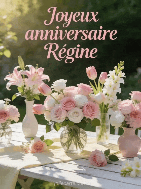 Joyeux anniversaire Régine - Joyeux anniversaire regine fleurs