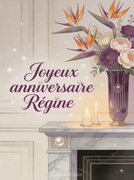 Joyeux anniversaire Régine - Carte joyeux anniversaire regine