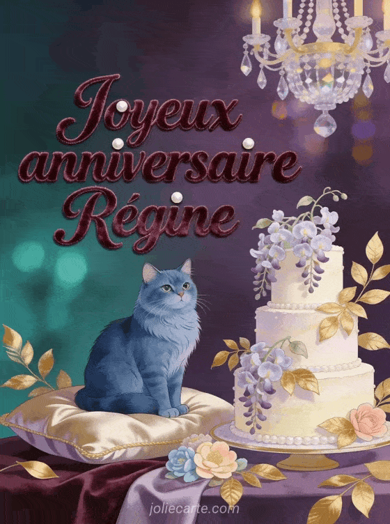 Joyeux anniversaire Régine - Joyeux anniversaire regine chat