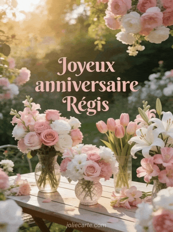 Joyeux anniversaire Régis - Joyeux anniversaire regis fleurs