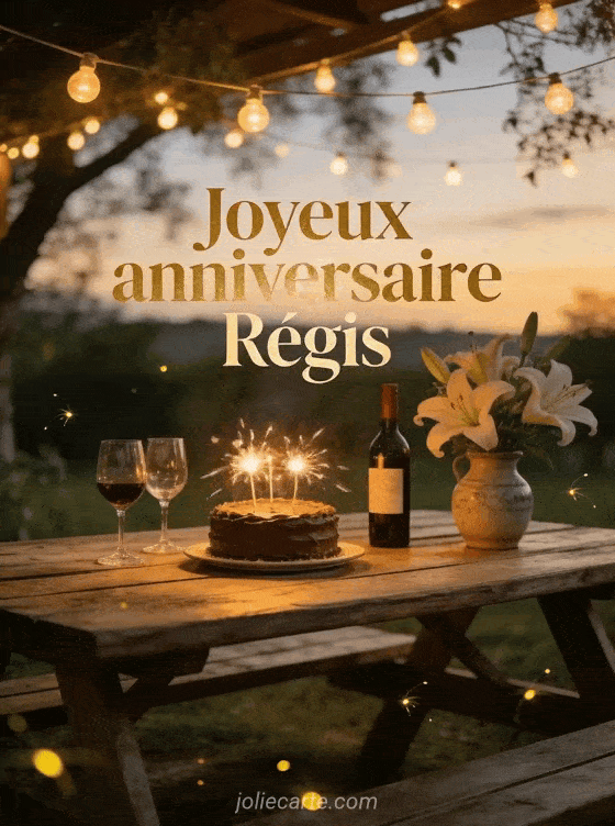 Joyeux anniversaire Régis - Carte joyeux anniversaire regis gratuite