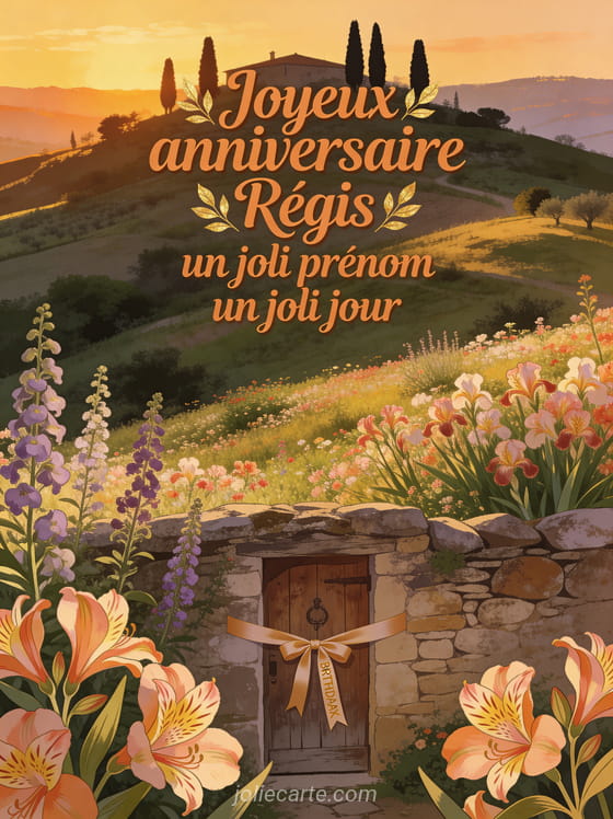 Joyeux Anniversaire R gis Fleurs JolieCarte Joyeux Anniversaire R gis Fleurs JolieCarte