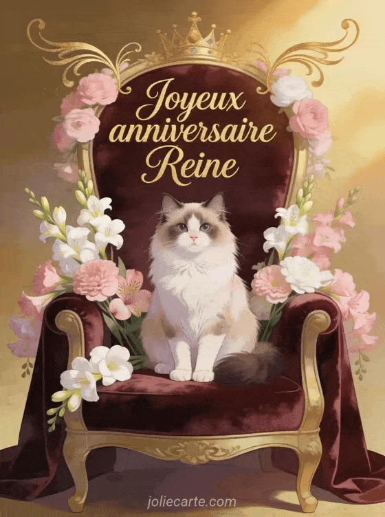 Joyeux anniversaire Reine - Carte joyeux anniversaire reine