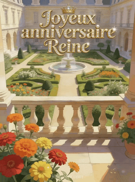 Joyeux anniversaire Reine - Carte joyeux anniversaire reine gratuite